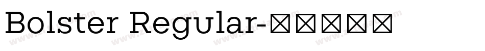 Bolster Regular字体转换